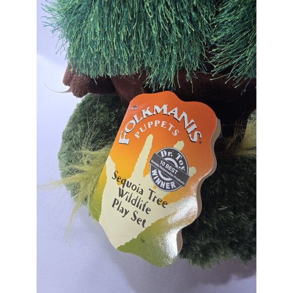NWT FOLKMANIS SEQUOIA TREE PLAYSET Finger Hand Puppet W/ 6 Animals Pretend Play - Picture 2 of 14